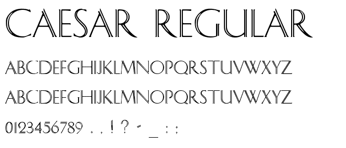 Caesar Regular font